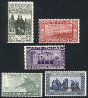 CYRENAICA: Sc.20/24, 1926 Saint Francis, Cmpl. Set Of 5 MNH Values, Perfect, Superb Quality! - Cirenaica