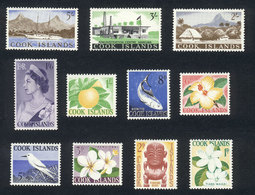 COOK ISLANDS: Yvert 89/99, Ships, Birds And Flowers, Complete Set Of 11 Values, Very Fine Quality! - Islas Cook