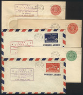 CUBA: 5 Different Postal Stationeries, All The First Day Postmark Of 27/JUL/1949, Excellent Quality! - Andere & Zonder Classificatie