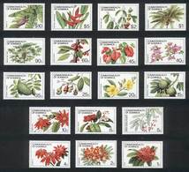 DOMINICA: Yvert 694/711, Flowers, Complete Set Of 18 Values, Excellent Quality! - Dominica (...-1978)