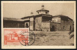 SPAIN: HUELVA: La Rábida Monastery, Maximum Card Of OC/1939, With Stain Spots - Otros & Sin Clasificación