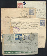SPAIN: 4 Covers Sent From Argentina To San Sebastián In 1940, All With CENSOR Marks Applied On Arrival, Interesting! - Cartas & Documentos