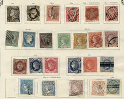 SPAIN: Old Collection On Album Pages, Used Or Mint Stamps, Fine General Quality (some May Have Defects), Good Opportunit - Sammlungen