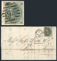 GREAT BRITAIN: 7/JUL/1863 LONDON - Buenos Aires: Entire Letter Franked By Sc.42a Plate 1, Duplex Cancel, With Crease Aff - ...-1840 Precursores