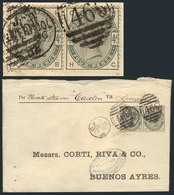 GREAT BRITAIN: 25/OCT/1886 LIVERPOOL - Buenos Aires: Cover Franked By Pair Sc.103, Duplex Cancel And Buenos Aires Arriva - ...-1840 Prephilately