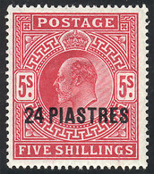 GREAT BRITAIN - LEVANT: Sc.12, 24Pi. On 5S., Mint Lightly Hinged, VF Quality! - Andere & Zonder Classificatie