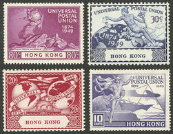 HONG KONG: Sc.180/183, 1949 UPU, Cmpl. Set Of 4 MNH Values, Very Fine Quality! - Otros & Sin Clasificación