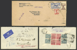 INDIA: 2 Airmail Covers Sent To Argentina In 1948 And 1950, The Latter With Due Marks, Very Nice! - Autres & Non Classés