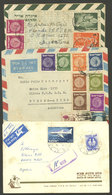 ISRAEL: 2 Covers + 1 Aerogram Sent To Argentina In 1950s, Small Fault, Interesting! - Briefe U. Dokumente