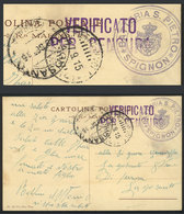 ITALY: "Card Sent To Lagosanto On 17/SE/1915, With Free Frank, From "BATTERIA S. PIETRO - SPIGNON", Censored, With Trans - Otros & Sin Clasificación