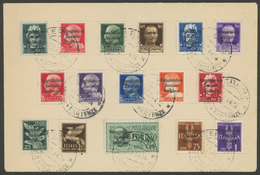 ITALY: "Cover Franked With The Complete Set Of 16 Values Overprinted "Repubblica Sociale Italiana" In Teramo (Sassone 1/ - Andere & Zonder Classificatie