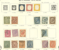 ITALY: Old Collection On Album Pages, Used Or Mint Stamps, Fine General Quality, Scott Catalog Value Over US$900, Good O - Collections