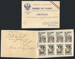 ITALY: Complete Booklet With 32 Cinderellas (4 Panes), Circa 1919, VF Quality! - Non Classificati