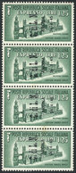 ITALY - LOCAL STAMPS: Sassone 16, 1945 Express Mail Stamp Of 1.25L. Overprinted, MNH Strip Of 4, Superb, Catalog Value E - Ohne Zuordnung