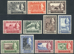 MALAYA: Sc.29/39, 1957/62 Animals, Ships, Trains, Sport And Other Topics, Complete Set Of 11 Values MNH, Excellent Quali - Perlis