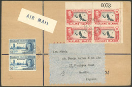 FALKLAND ISLANDS/MALVINAS: Airmail Cover Sent From Stanley To England On 11/DE/1946 With Nice Postage, VF Quality! - Falklandinseln