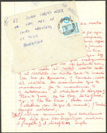 FALKLAND ISLANDS/MALVINAS: FALKLANDS WAR: Cover (with Its Long Original Letter) To A Soldier In Puerto Argentino (Stanle - Falkland