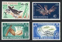 NEW HEBRIDES: Yvert 215/8, Birds, Fauna, Etc., Complete Set Of 4 Values, Excellent Quality! - Other & Unclassified