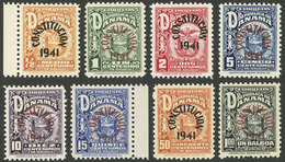 PANAMA: Yvert 228A/228H, 1941 New Constitution, Cmpl. Set Of 8 Mint Values (almost All MNH, One With Tiny Hinge Mark), V - Panama