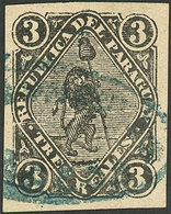 PARAGUAY: "Sc.3, FORGERY, Very Interesting And Useful For Comparison, On Back It Has A Letter "F" To Avoid That It Is Re - Paraguay