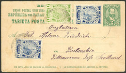 PARAGUAY: 12/AU/1904 VILLA ENCARNACIÓN - Netherlands, 2c. Postal Card + Additional Postage (total 13c.) With Interesting - Paraguay
