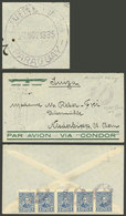 PARAGUAY: "Airmail Cover Sent To Switzerland On 27/NO/1935 Franked On Back With 5P. And Cancelled "ESTAFETA FLUVIAL Nº4" - Paraguay