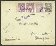 PARAGUAY: 20/AU/1936 TEBICUARY - Germany, Cover Franked With 5.50P., Very Well Applied Cancels, With Transit Backstamp O - Paraguay