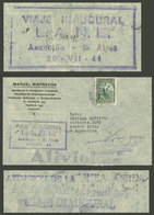 PARAGUAY: 20/JUL/1944 Asunción - Buenos Aires, FIRST FLIGHT Of Línea Aérea Nord Este Airline, Cover Flown On The Airplan - Paraguay