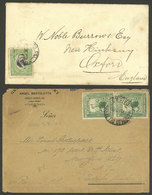 PERU: 2 Covers Sent From Lima To England And USA In 1901 And 1904 Franked With 22c. And 44c. Respectively, Very Nice! - Perú