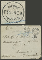 PERU: "1/MAR/1905 IQUITOS - Buenos Aires, Cover Dispatched Without Postage Due To A Momentary Shortage Of Postage Stamps - Perú