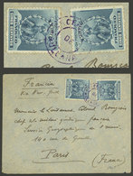 PERU: DE/1905 SULLANA - France, Cover Franked With 10c. With Attractive Violet Cancel, And Transit Backstamp Of Paita 16 - Peru