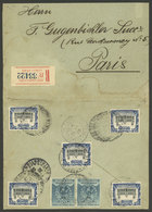 PERU: DE/1905 Lima - Paris, Cover With Stamps That Total 70c. (10c. Registration + 60c. Postage), With Arrival Mark Of 2 - Perú