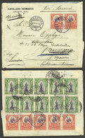 PERU: "JUN/1908 Arequipa - Switzerland - Spain, Cover With Spectacular 24c. Postage Cancelled In Arequipa "FUERA DE VALI - Peru