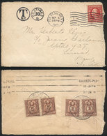 PERU: Cover Sent From USA To Lima On 5/SE/1911 With Insufficient Postage And Due Mark For 30c. Applied At Origin. ON Arr - Perú