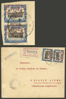 PERU: Registered Cover Sent From Lima To Buenos Aires In JUN/1913, Franked With 16c. (pair Sc.186), VF Quality! - Perú