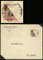 PERU: Circa 1918, Cover With Printed Matter Sent From Salaverry To Hda. Llaguen With 2c. Postage Paid With 4c. BISECT (S - Peru