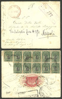 PERU: 20/MAR/1919 Chorrillos - Italy, Registered Cover With A Nice Official Seal On Back And 22c. Franking (Sc.210 X11), - Perù