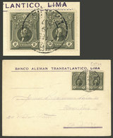 PERU: 15/FE/1927 Lima - USA, Commercial Card Franked With 4c., Very Interesting! - Peru