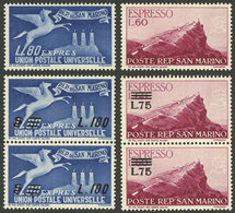 SAN MARINO: Yvert 21/22 + 23/24 In Pairs, MNH, VF Quality! - Autres & Non Classés