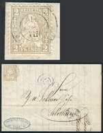 SWITZERLAND: Circular Sent From Bale To Solothurn On 17/JA/1863 Franked With 2c. (Scott 41), Interesting Rate For Printe - ...-1845 Precursores