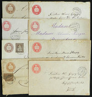 SWITZERLAND: 8 Covers (stationery Envelopes) Used Between 1870 And 1881, Some With Faults, Others Of Fine Quality. Inter - ...-1845 Prephilately