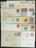 SWITZERLAND: 15 Covers And Cards Used Between 1876 And 1927 With Varied Postages And Many Interesting Postmarks, For Exa - ...-1845 Precursores