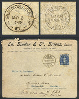 SWITZERLAND: Cover Franked With 25c. And Sent From BRIENZ To Santa Fe (Argentina) On 15/MAR/1901 But With An Erroneous I - ...-1845 Préphilatélie