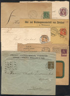 SWITZERLAND: 6 Private Stationery Envelopes Used Between 1908 And 1919, 3 With Minor Defects, The Other 3 Fine To VF, Ve - ...-1845 Vorphilatelie