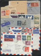 SWITZERLAND: 7 Covers And Wrappers Sent To Argentina Between 1944 And 1961, One With Double Nazi + Allied Censor, Some W - ...-1845 Préphilatélie