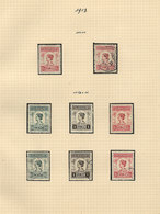 SURINAME: Collection Of Stamps Issued Between 1913 And 1938 On Album Pages, Including Mint And Used Stamps And Sets, And - Surinam