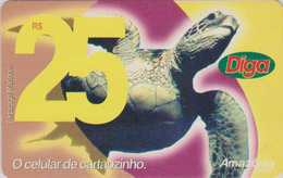 Télécarte Prépayée Pour Portable Brésil - ANIMAL - TORTUE - TURTLE Phonecard - SCHILDKRÖTE * Celular * - 164 - Turtles