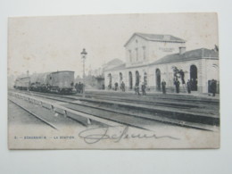 ECAUSSINES , La Station   ,   Carte Postale  1910 - Ecaussinnes