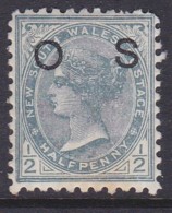 New South Wales 1892 SG O58a P.11x12 Mint Hinged - Nuovi