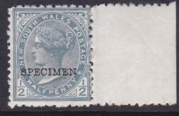 New South Wales 1892 SG 271cs P.11x12 Mint Hinged Specimen - Ungebraucht